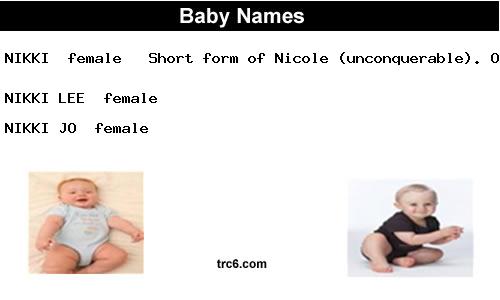 nikki baby names